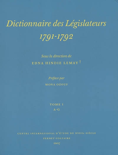 Dictionnaire des législateurs, 1791-1792