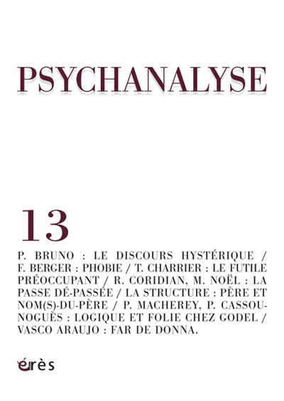 Psychanalyse, n° 13