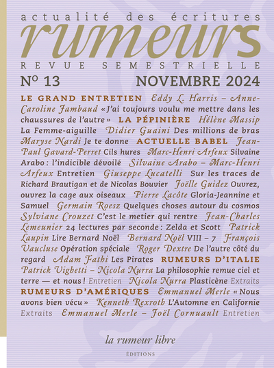 Rumeurs : actualité des écritures, n° 13