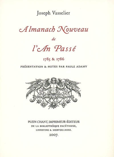 Almanach nouveau de l'an passé : 1785 & 1786