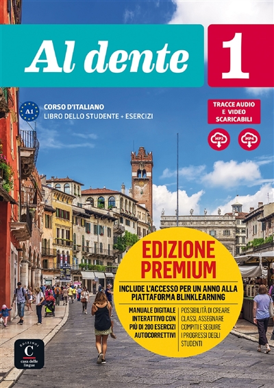 Al dente 1 : corso d'italiano A1 : libro dello studente + esercizi, CD audio, DVD