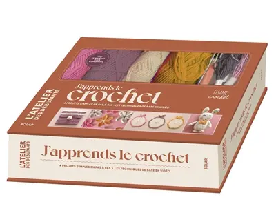 J'apprends le crochet : 4 projets simples en pas à pas, les techniques de base en vidéo J'apprends le crochet : 4 projets simples en pas à pas, les techniques de base en vidéo