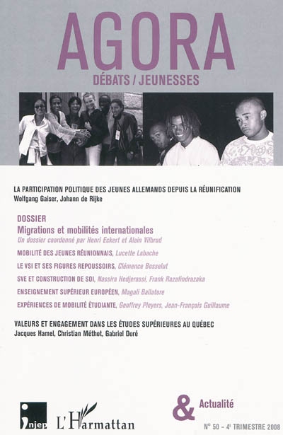 Agora débats jeunesse, n° 50. Migrations et mobilités internationales