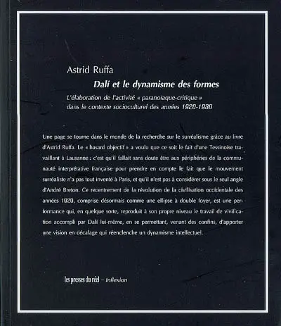 Dali et le dynamisme des formes : l'élaboration de l'activité paranoïaque-critique dans le contexte socioculturel des années 1920-1930