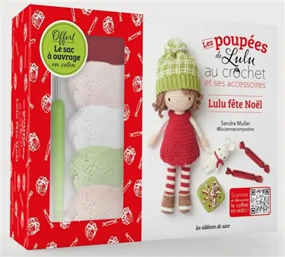 Les poupées de Lulu au crochet et ses accessoires : Lulu fête Noël