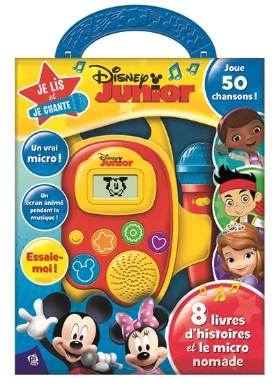 Disney junior : 8 livres d'histoires et le micro nomade