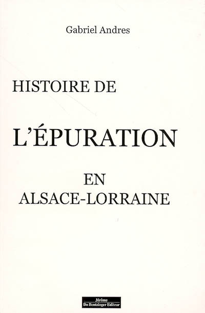 Histoire de l'épuration en Alsace-Lorraine