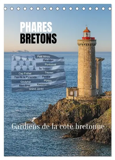 Phares Bretons Gardiens de la côte bretonne (Calendrier de bureau 2026 DIN A5 horizontal), CALVENDO calendrier mensuel : Un voyage à travers la Bretagne, le pays des phares