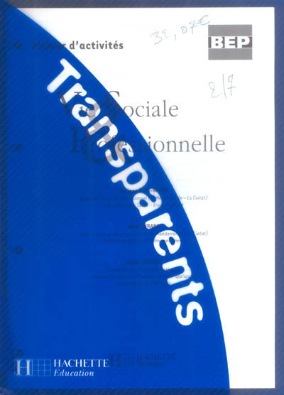 Vie sociale et professionnelle, BEP : fichier d'activités