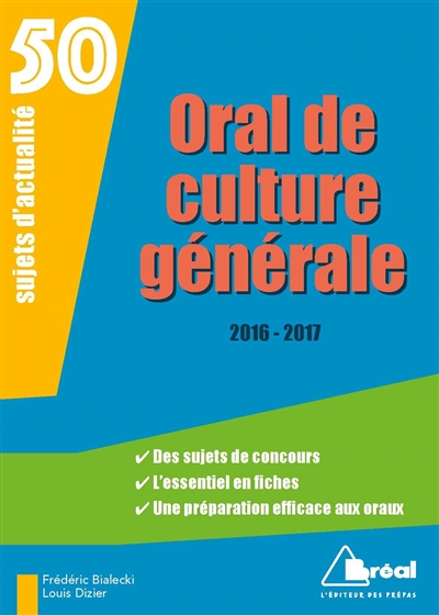 Oral de culture générale :...