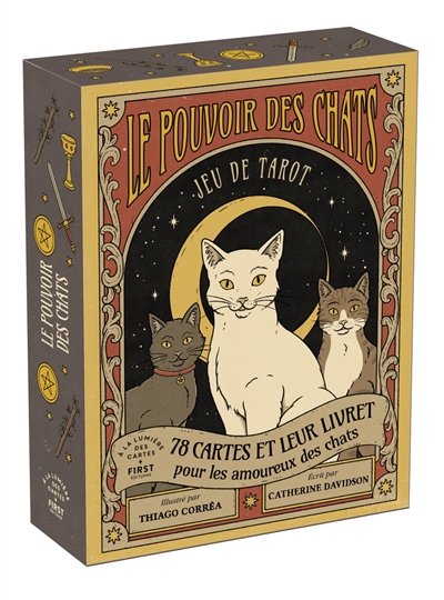 Le pouvoir des chats : jeu de tarot : 78 cartes et leur livret pour les amoureux des chats