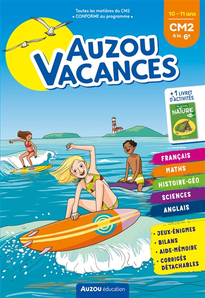 auzou vacances : 10-11 ans, cm2 à la 6e