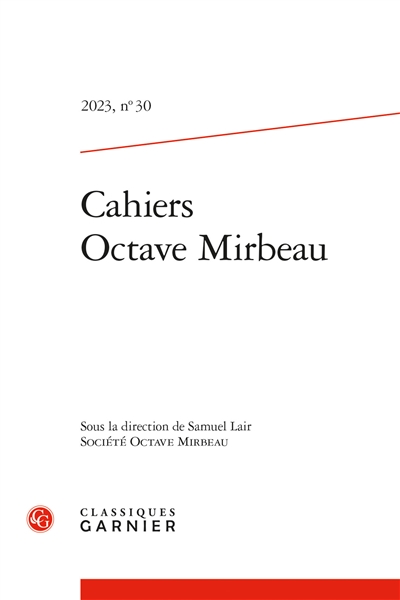 Cahiers Octave Mirbeau, n° 30