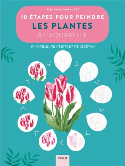 10 étapes pour peindre les plantes à l'aquarelle : 25 modèles de fleurs et de végétaux