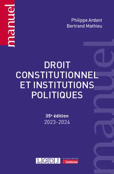 Droit constitutionnel et institutions politiques : 2023-2024