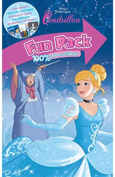 Cendrillon : fun pack 100 % colo et stickers