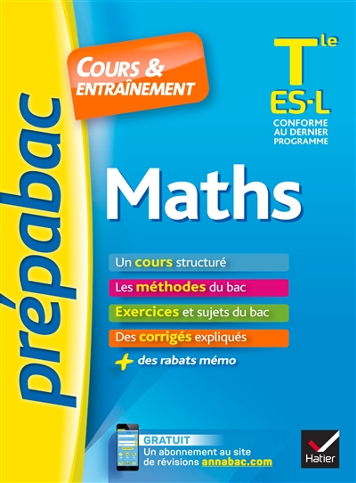Maths terminale ES-L : cours & entraînement : conforme au dernier programme