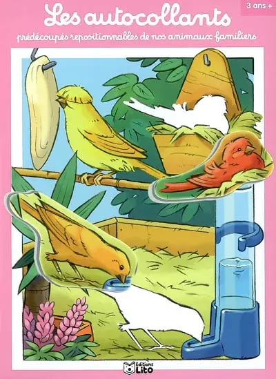 Les autocollants prédécoupés repositionnables de nos animaux familiers : canaris