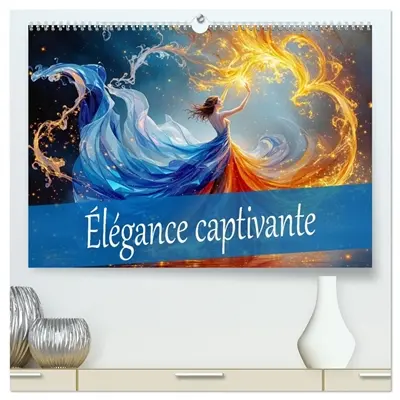 Elégance captivante (Calendrier mural 2026 DIN A2 vertical) calendrier de bureau : Une année avec des danseuses de feu magiques.