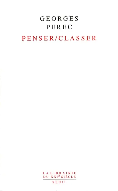 Penser, classer