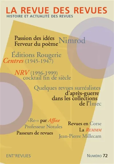 Revue des revues (La), n° 72