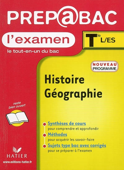 Histoire géographie Terminales L, ES : l'examen