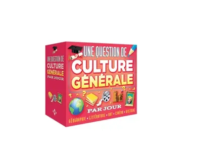 Une question de culture générale par jour : géographie, littérature, art, cinéma, histoire