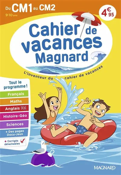 Cahier de vacances Magnard du CM1 au CM2, 9-10 ans : tout le programme !