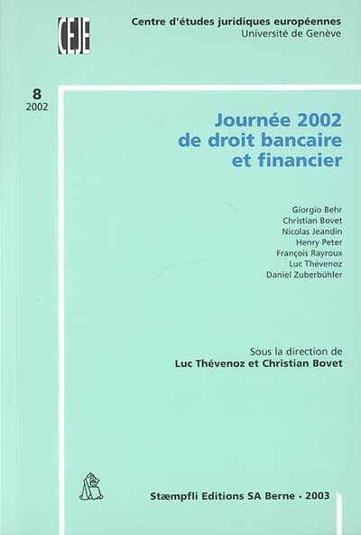 Journée 2002 de droit bancaire et financier