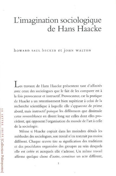 L'imagination sociologique...