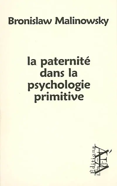 La paternité dans la psychologie primitive