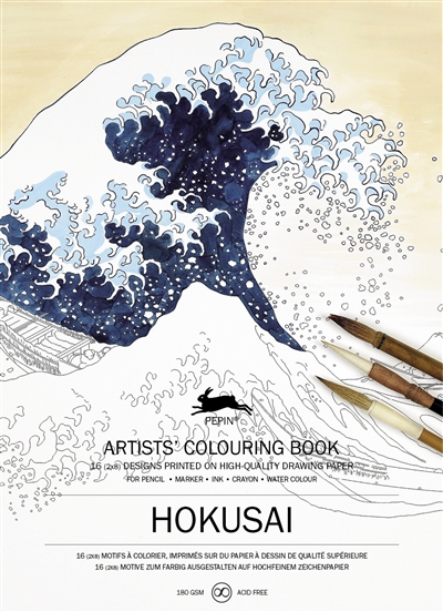 Artists' colouring book. Hokusai. Livret de coloriage artistes. Hokusai. Künstler-Malbuch. Hokusai