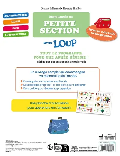 Mon année de petite section avec Loup Mon année de petite section avec Loup