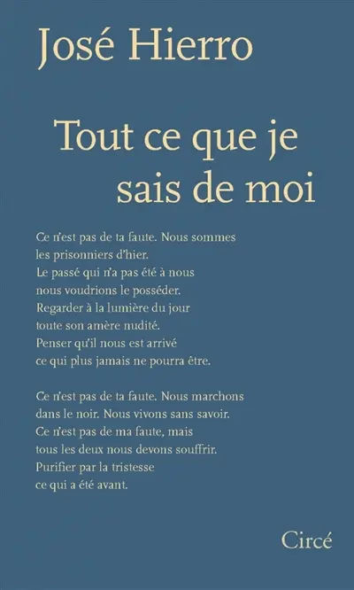 Tout ce que je sais de moi