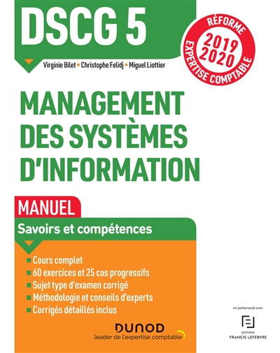 DSCG 5, management des systèmes d'information : manuel, savoirs et compétences : réforme expertise comptable 2019-2020
