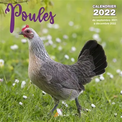 Poules : calendrier 2022 : de septembre 2021 à décembre 2022