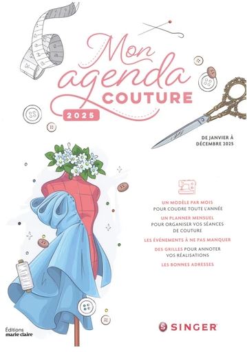 Mon agenda couture 2025 : de janvier à décembre 2025