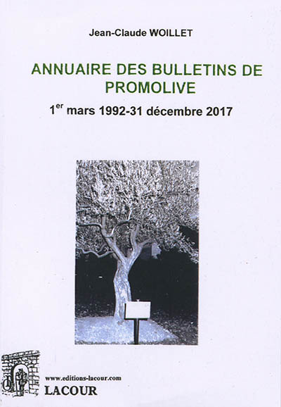 Annuaire des bulletins de Promolive : 1er mars 1992-31 décembre 2017