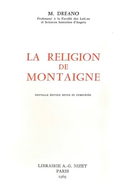 La religion de Montaigne