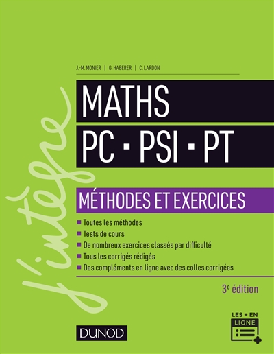 Maths PC, PSI, PT : méthodes et exercices