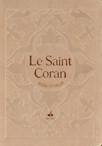 Le saint Coran bilingue : couverture daim rouge