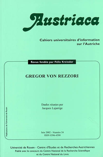 Austriaca, n° 54. Gregor von Rezzori