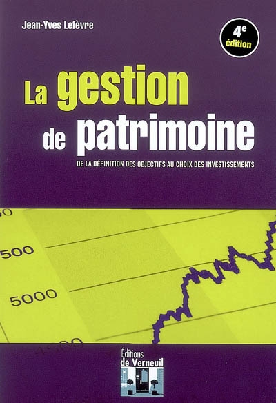 La gestion de patrimoine : de la définition des objectifs au choix des investissements : analyse comparée des placements, optimisation des aspects civils et fiscaux, étude des grandes stratégies patrimoniales