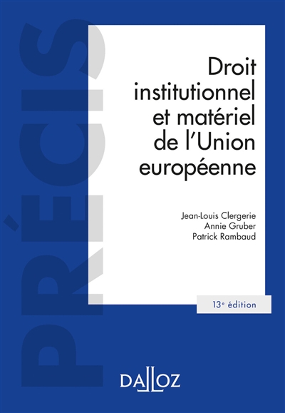 Droit institutionnel et matériel de l'Union européenne : 2020
