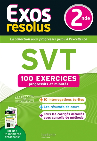 SVT 2de : 100 exercices progressifs et minutés