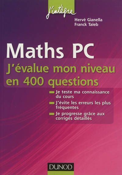 Maths PC : j'évalue mon niveau en 400 questions
