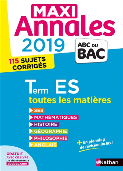 Maxi annales 2019 terminale...