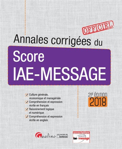 Annales corrigées du Score...