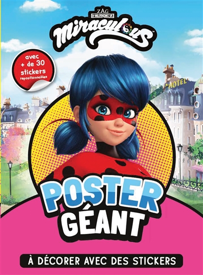 Miraculous : poster géant à décorer avec des stickers