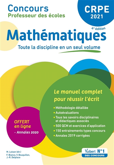 Mathématiques, CRPE 2021 : le manuel complet pour réussir l'écrit